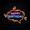 Happy Birthday in Bubble Thought Neon Sign - Custom T-Shirt Today