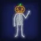 Skeleton with Pumpkin Head Neon Sign - Custom T-Shirt Today