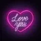 Pink Love You Neon Sign - Custom T-Shirt Today