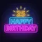 25th Happy Birthday Neon Sign - Custom T-Shirt Today