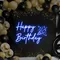 Happy Birthday Cheers Neon Sign - Custom T-Shirt Today
