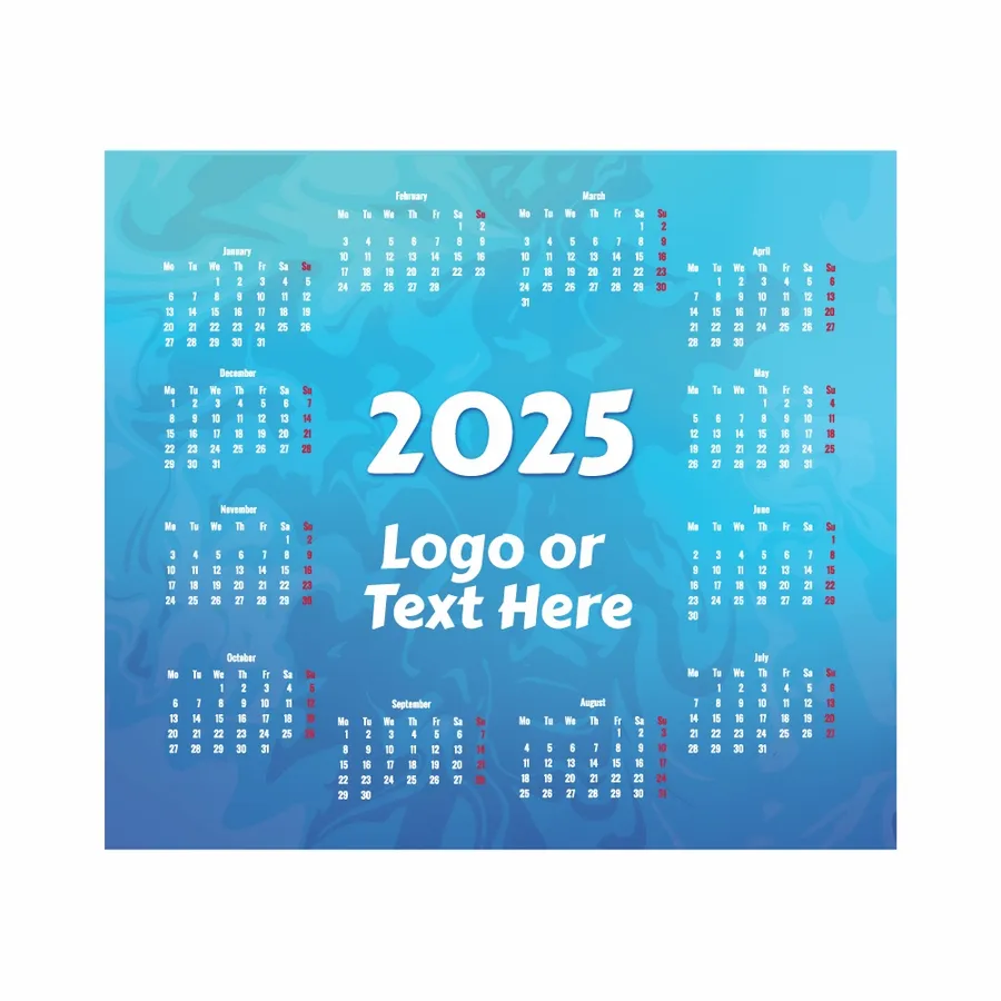 Light Blue Calendar Mouse Pad - Custom T-Shirt Today