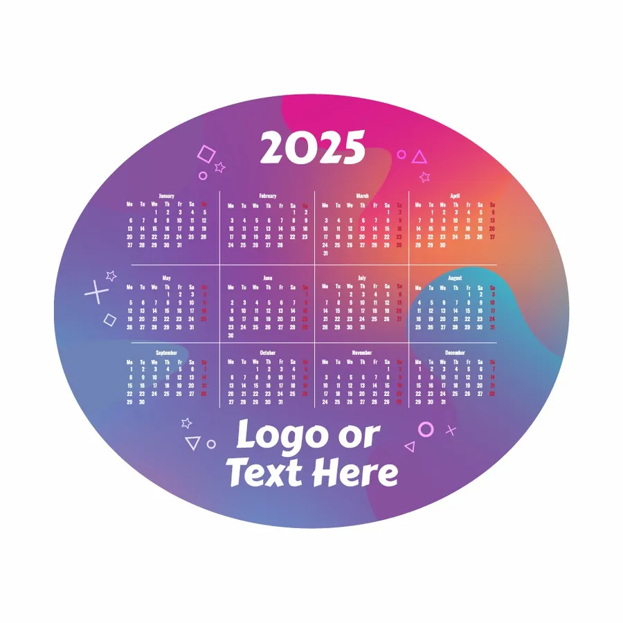 Colorful Gradient Calendar Mouse Pad - Custom T-Shirt Today