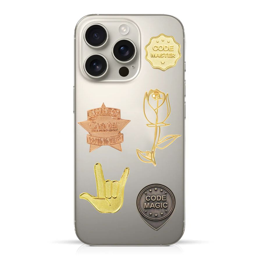 Phone Metal Badge Stickers - Custom T-Shirt Today