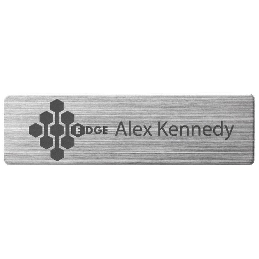 Engraved Metal Name Badges - Custom T-Shirt Today
