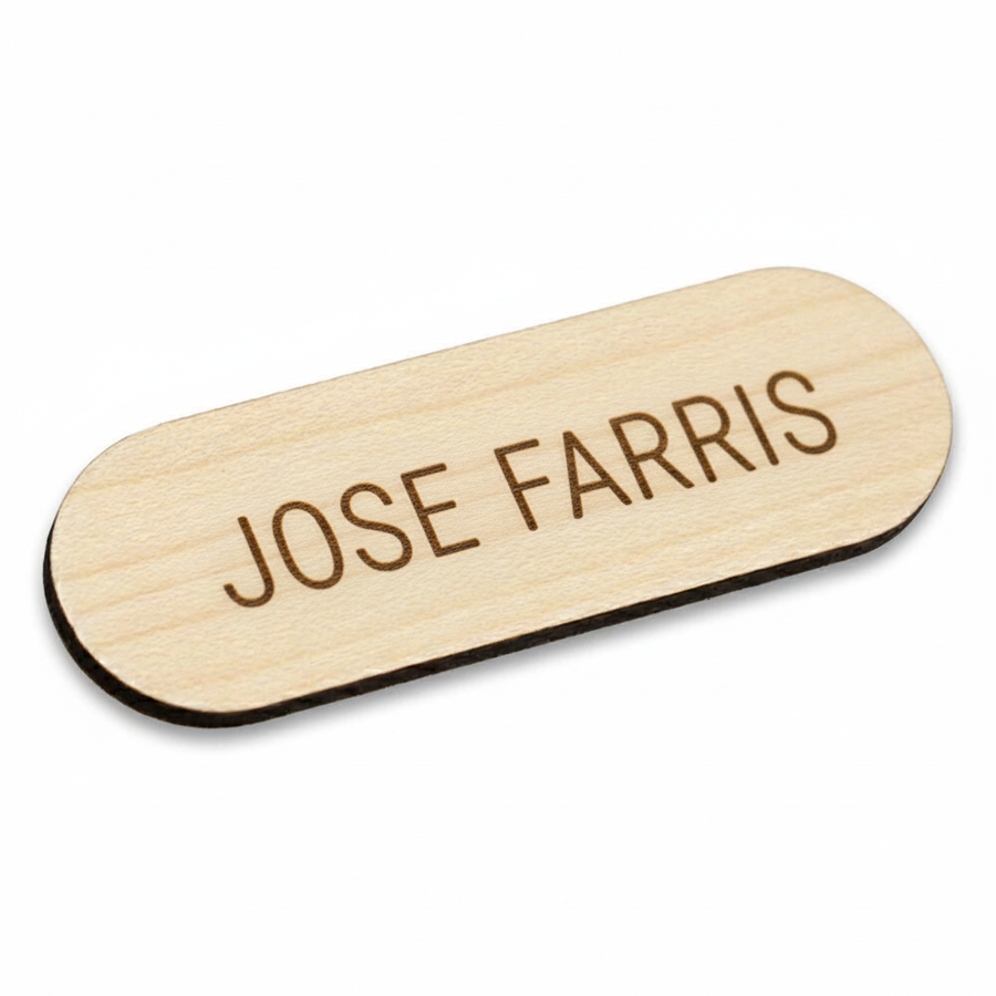 Wooden Name Badges - Custom T-Shirt Today