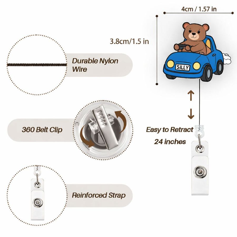 Custom Shape Acrylic Badge Reel - Custom T-Shirt Today