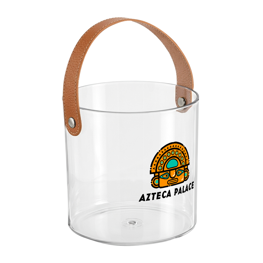 Leather-Strap Clear Drink Buckets - Custom T-Shirt Today