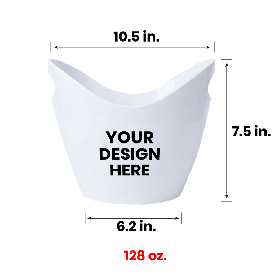 Curved Dual-Handle Drink Buckets - Custom T-Shirt Today