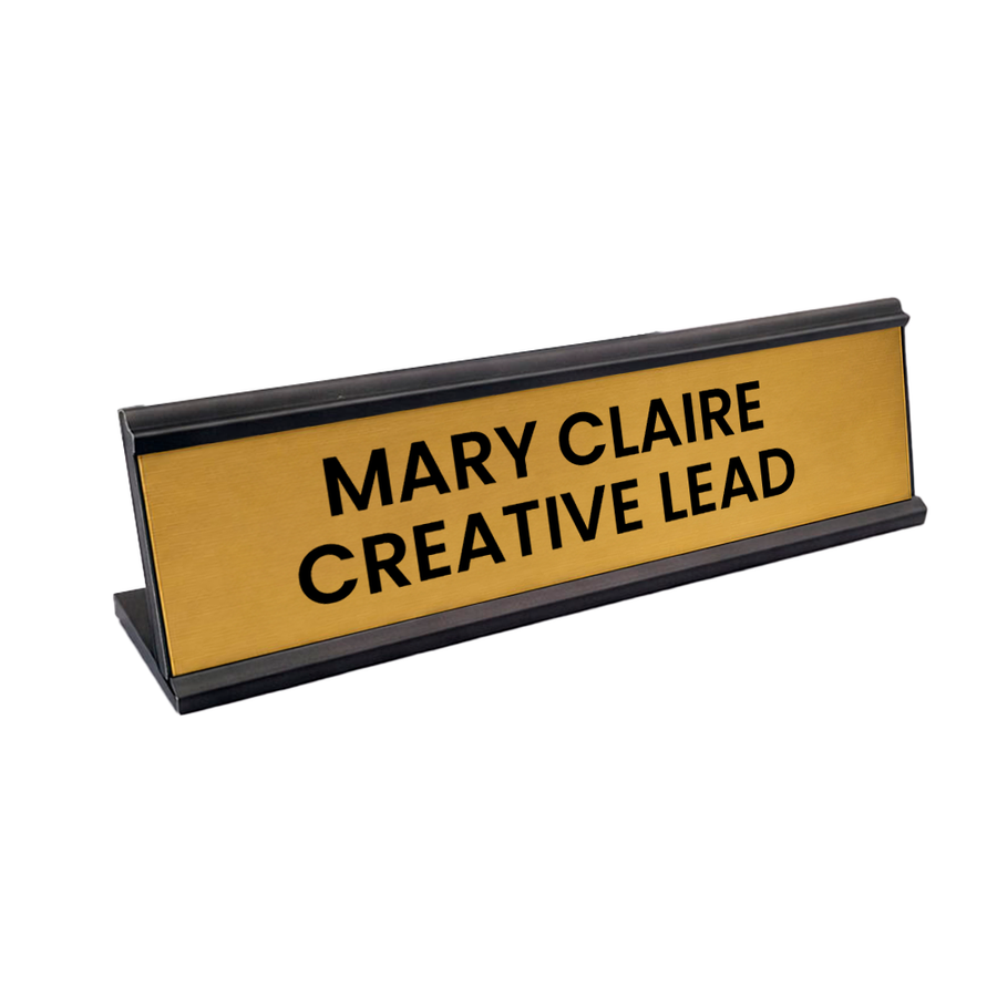 Metal Desktop Name Badges - Custom T-Shirt Today