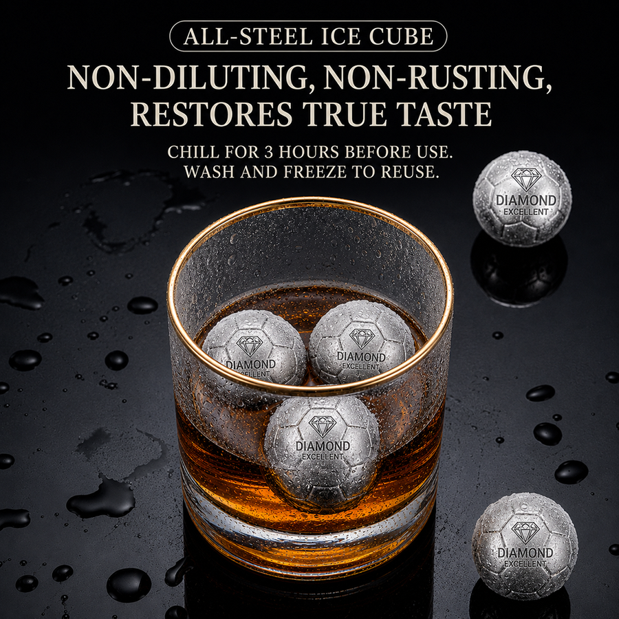Soccer Ball Stainless Steel Ice Cubes - Custom T-Shirt Today