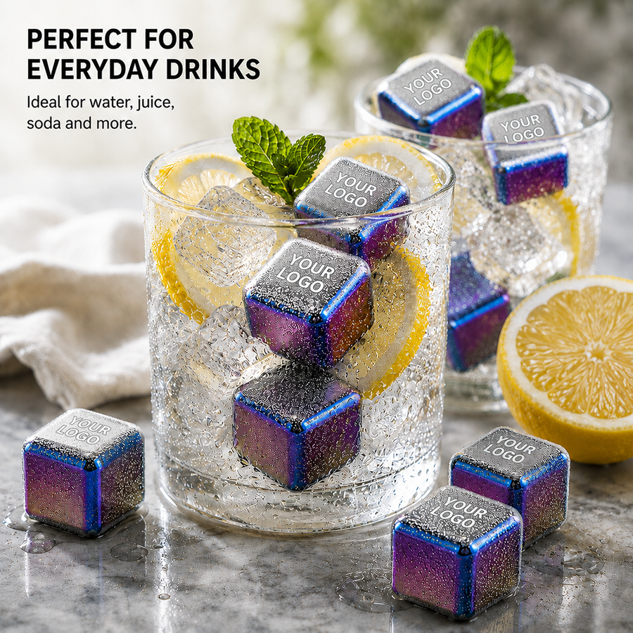 Rainbow Stainless Steel Ice Cubes - Custom T-Shirt Today