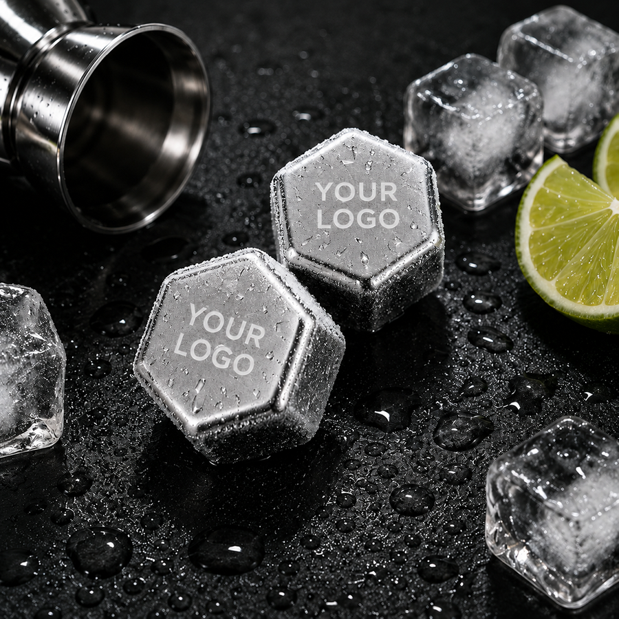 Hexagon Stainless Steel Ice Cubes - Custom T-Shirt Today