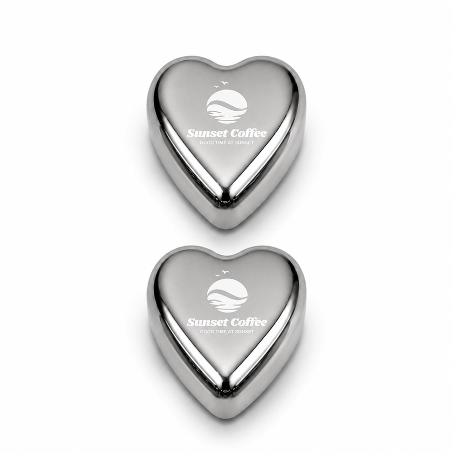 Heart-Shaped Stainless Steel Ice Cubes - Custom T-Shirt Today