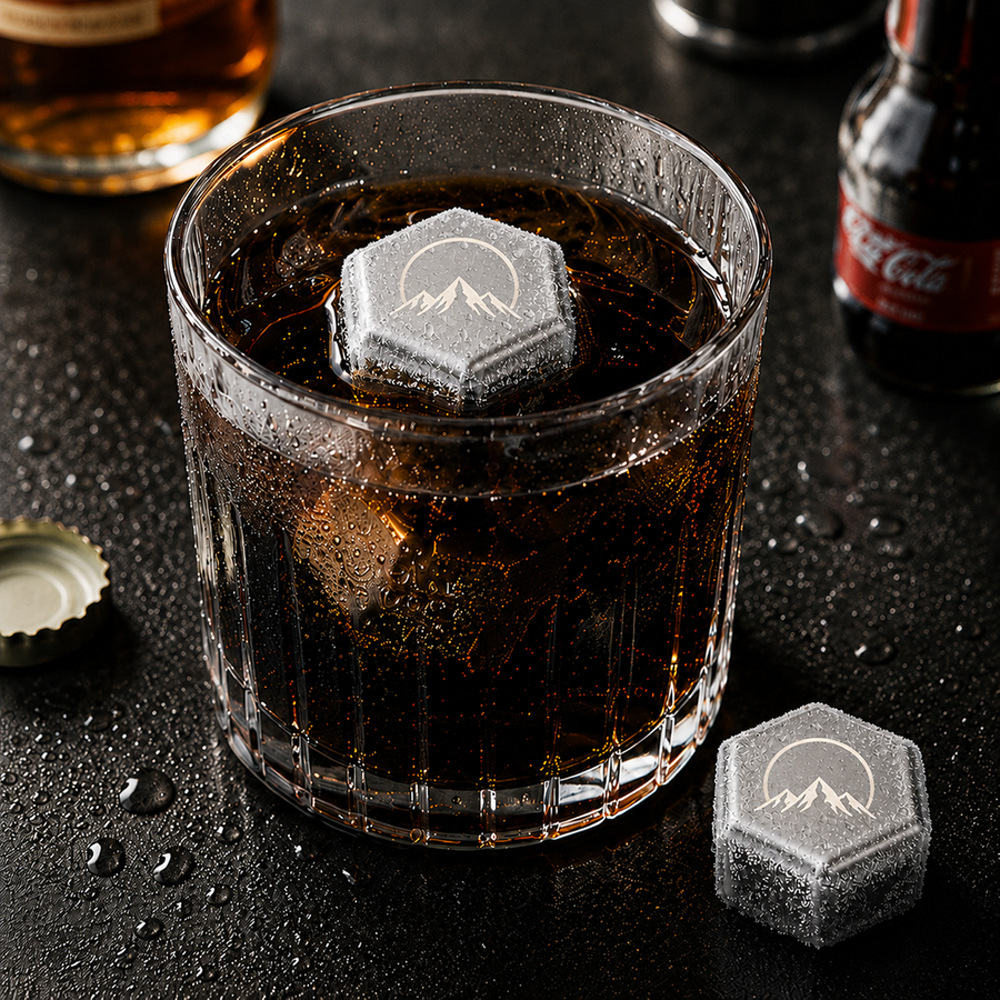 Hexagon Stainless Steel Ice Cubes - Custom T-Shirt Today
