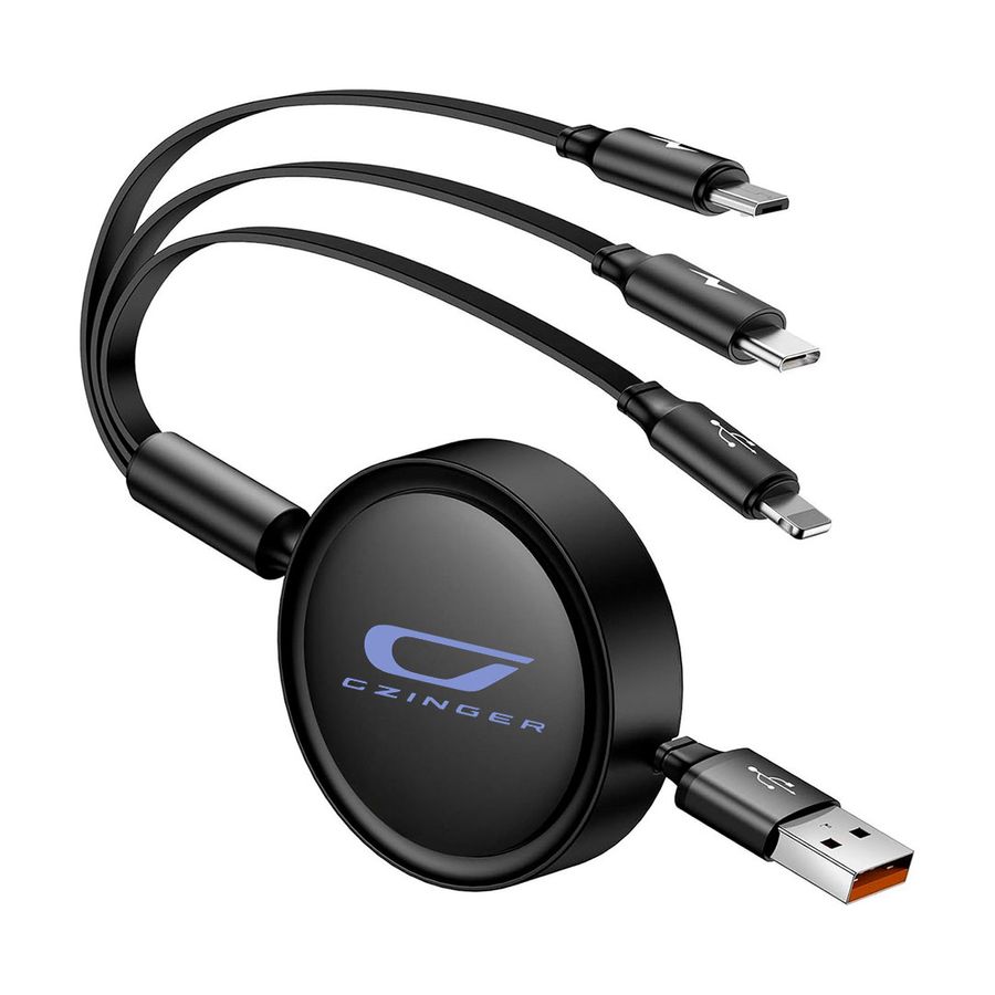 Soft Silicone 3-in-1 Charging Cables - Custom T-Shirt Today