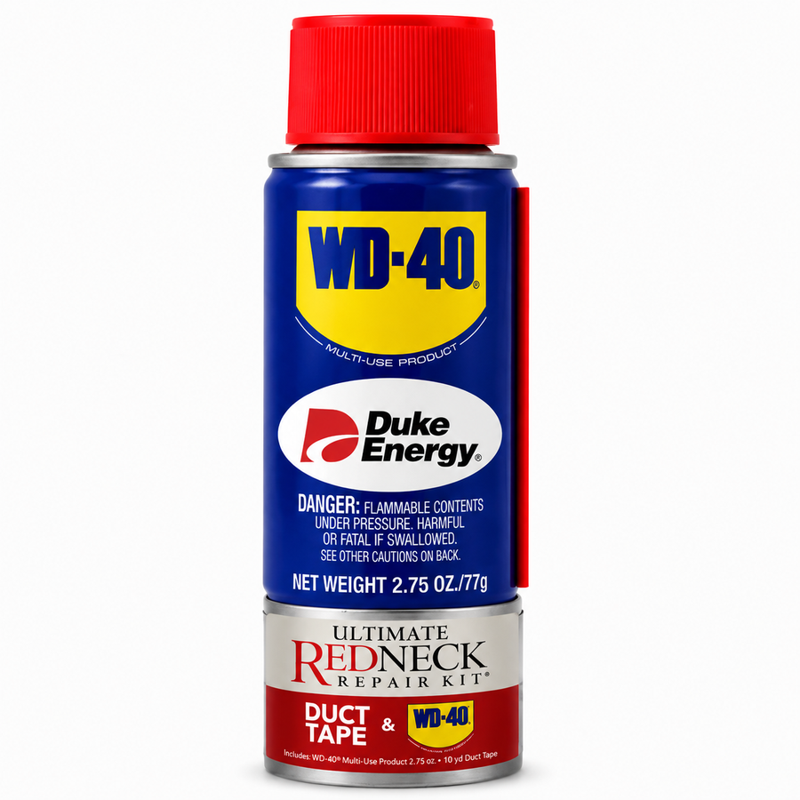 Ultimate Redneck Repair Kits, WD-40 2.75 oz Handy Cans and 6 yards of Duct Tapes - Custom T-Shirt Today