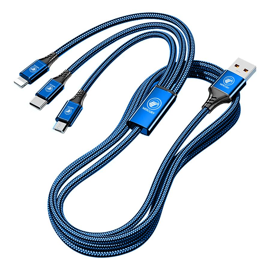 Nylon Braided 3-in-1 Charging Cables - Custom T-Shirt Today