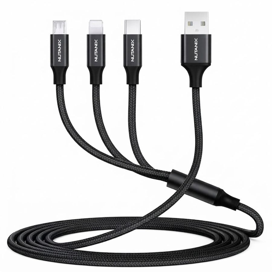 Nylon Braided 3-in-1 Charging Cables - Custom T-Shirt Today