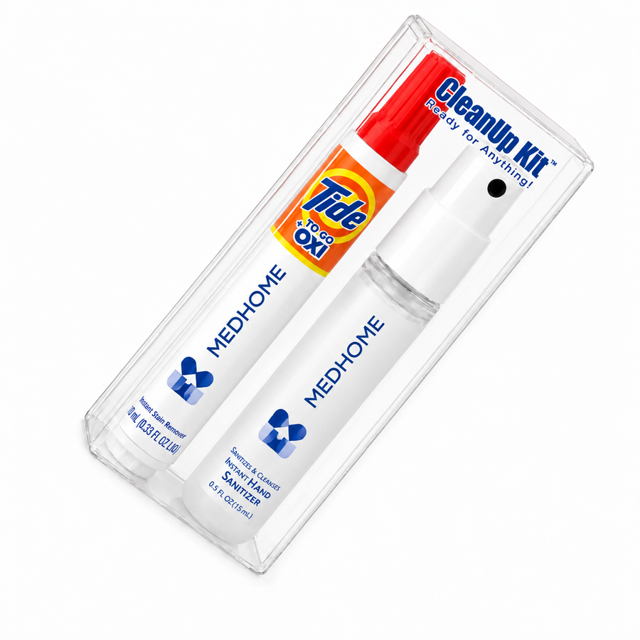 CleanUp Kit - Tide® to Go + Oxi and Sani-Pen® Clipless™ Travel Kits - Custom T-Shirt Today