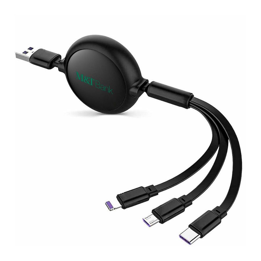 Soft Silicone 3-in-1 Charging Cables - Custom T-Shirt Today