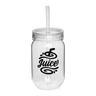Drink Easy Mason Jars with Straw Clear