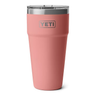 YETI Rambler 30 OZ Stackable Cup w/ MagSlider Lid - Laser Engraved Sandstone Pink